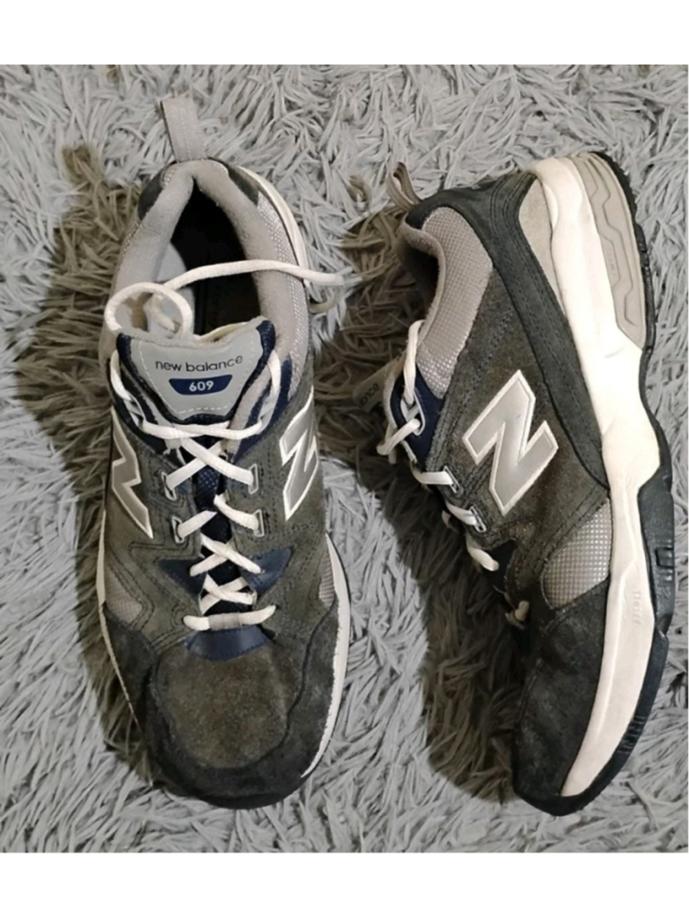 New Balance 609 Mens Size 13 Grey Casual Shoes Sneakers Walking MX609V2N